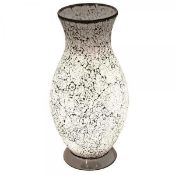 RRP £70 Boxed Crackle Glass Vase Table Lamp