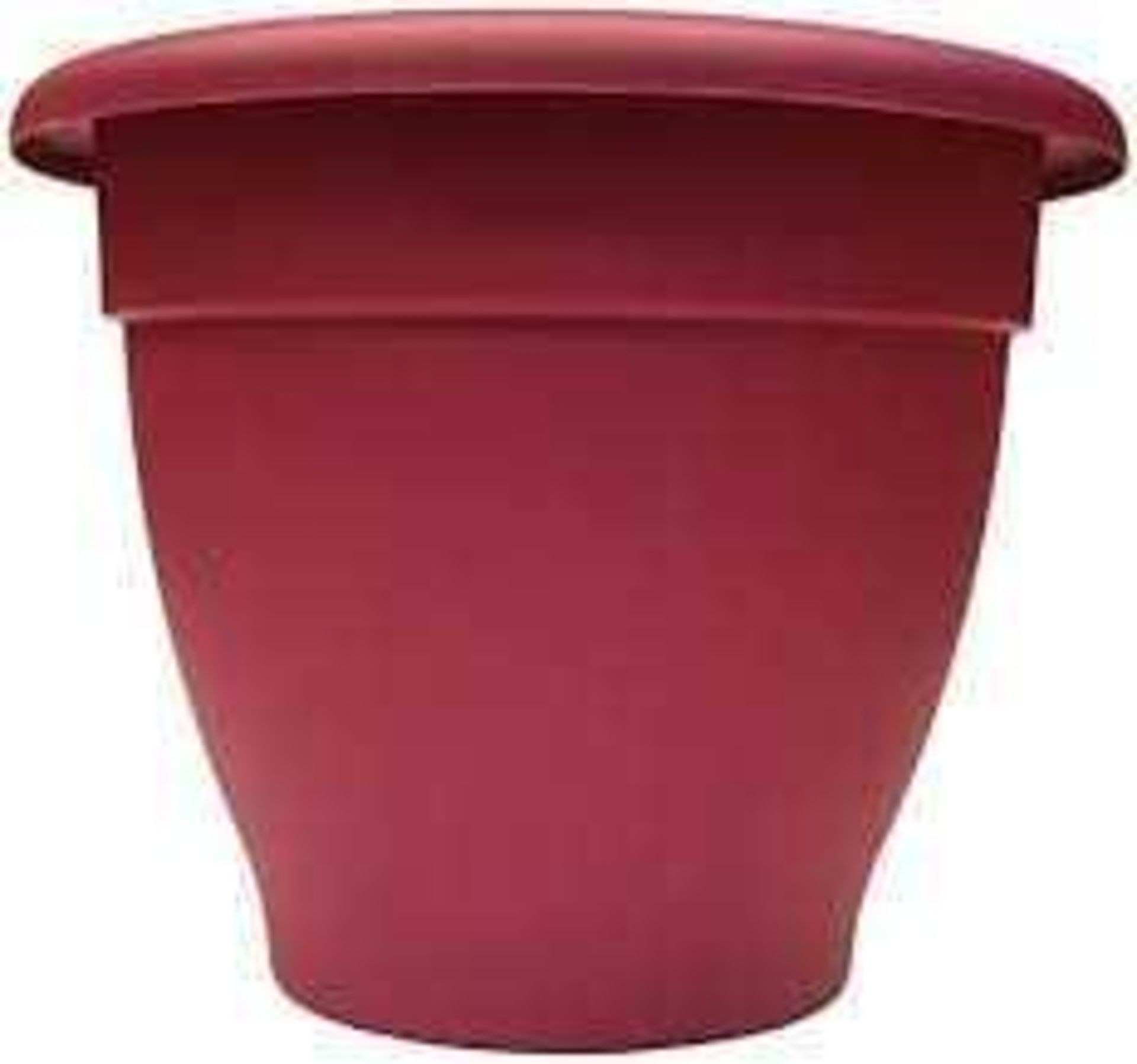 RRP £75 Boxed Einar Plastic Cherry Red Plant Pot