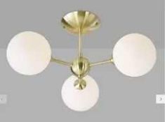 RRP £100 John Lewis Satellite 3 Light Semi Flush