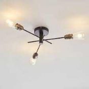 RRP £100 Wayfair 3 Light Flush Ceiling Light