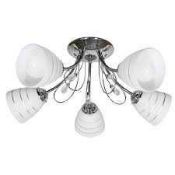 RRP £190 Boxed Kitt 5Light 45Cm Semi Flush Mount