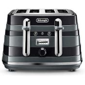 RRP £100 Boxed Delonghi Avvolta 4 Slice Toaster