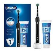 RRP £80 Boxed Oral-B Pro 1 Pressure Sensor Electric Toothbrush