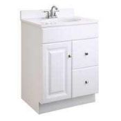 RRP £250 Boxed Design House Wyndham White 1 Door 2 Drawer Vanity Unit