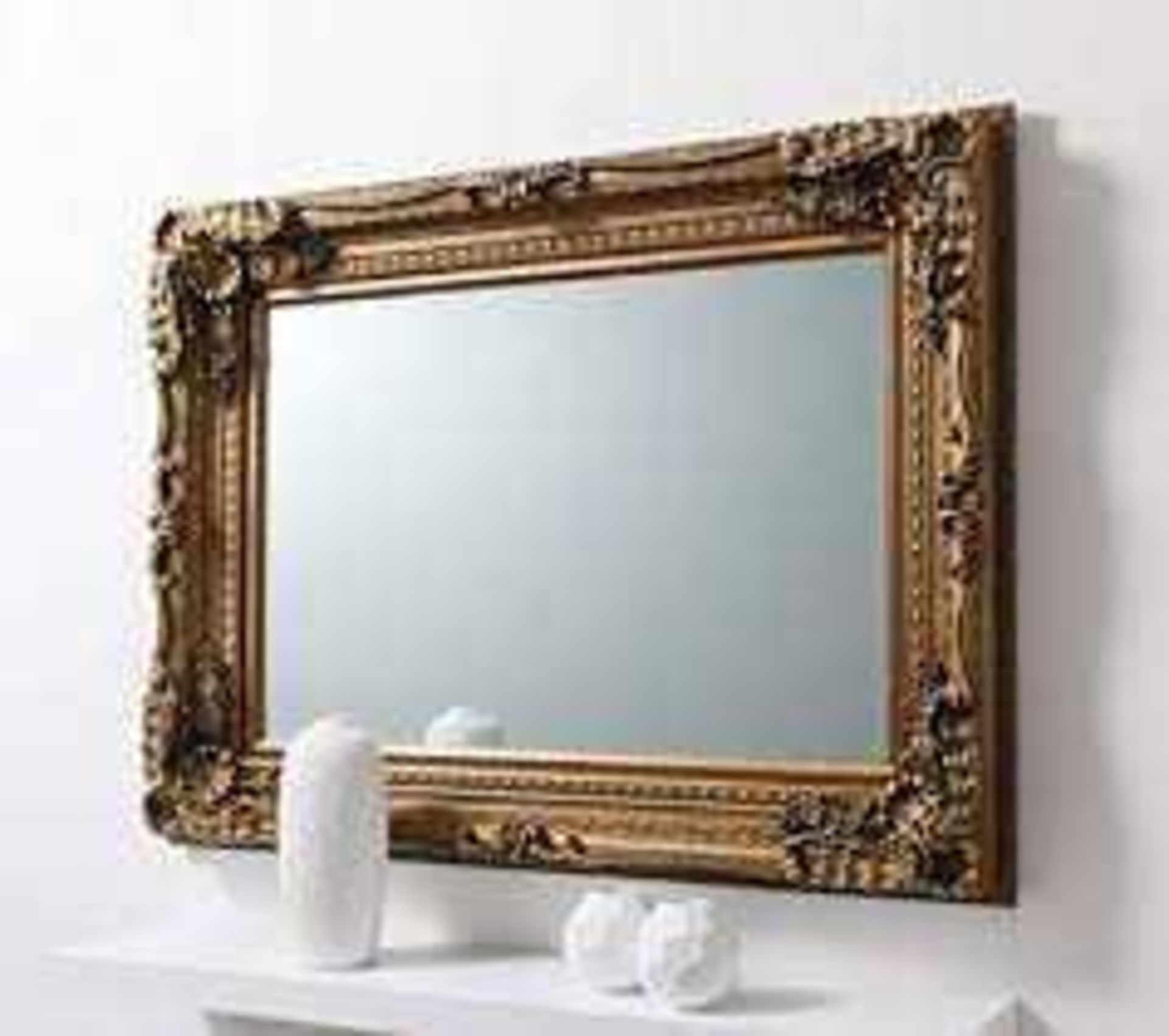 RRP £160 Boxed Barcelona Trading Mirror Gl230-2, 122X92, Gold