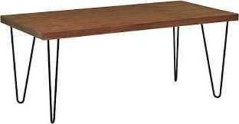 RRP £500 Boxed Rivet Industrial Mid-Century Modern Hairpin Dining Table, 70.9"L, Walnut And Black