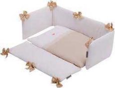 RRP £200 Boxed Bimbi Dreams Natural 275 Venice 413 20 Mini Crib - Unisex