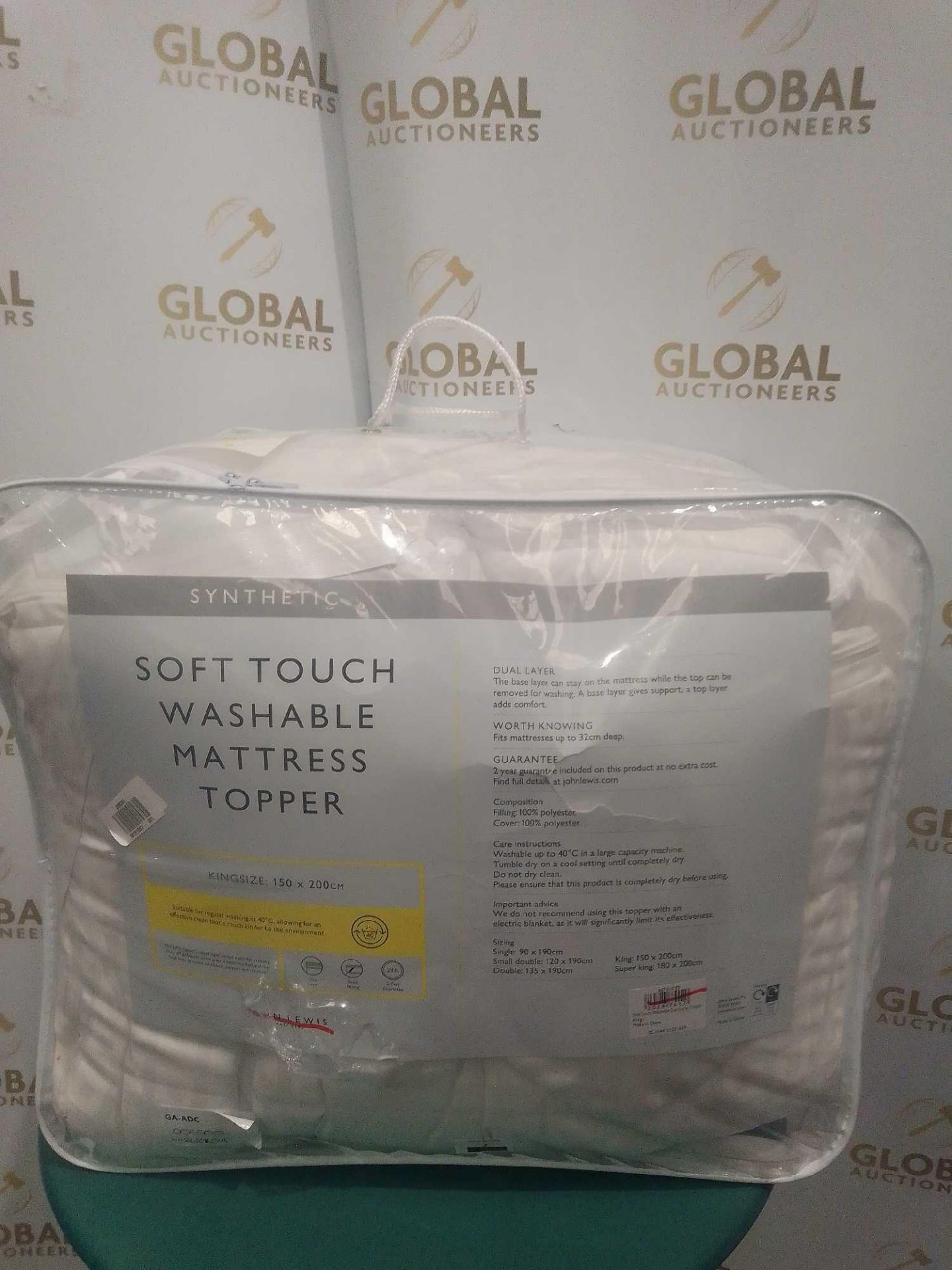 RRP £110 Bagged John Lewis Soft Touch Washable Mattress Topper - Image 2 of 2