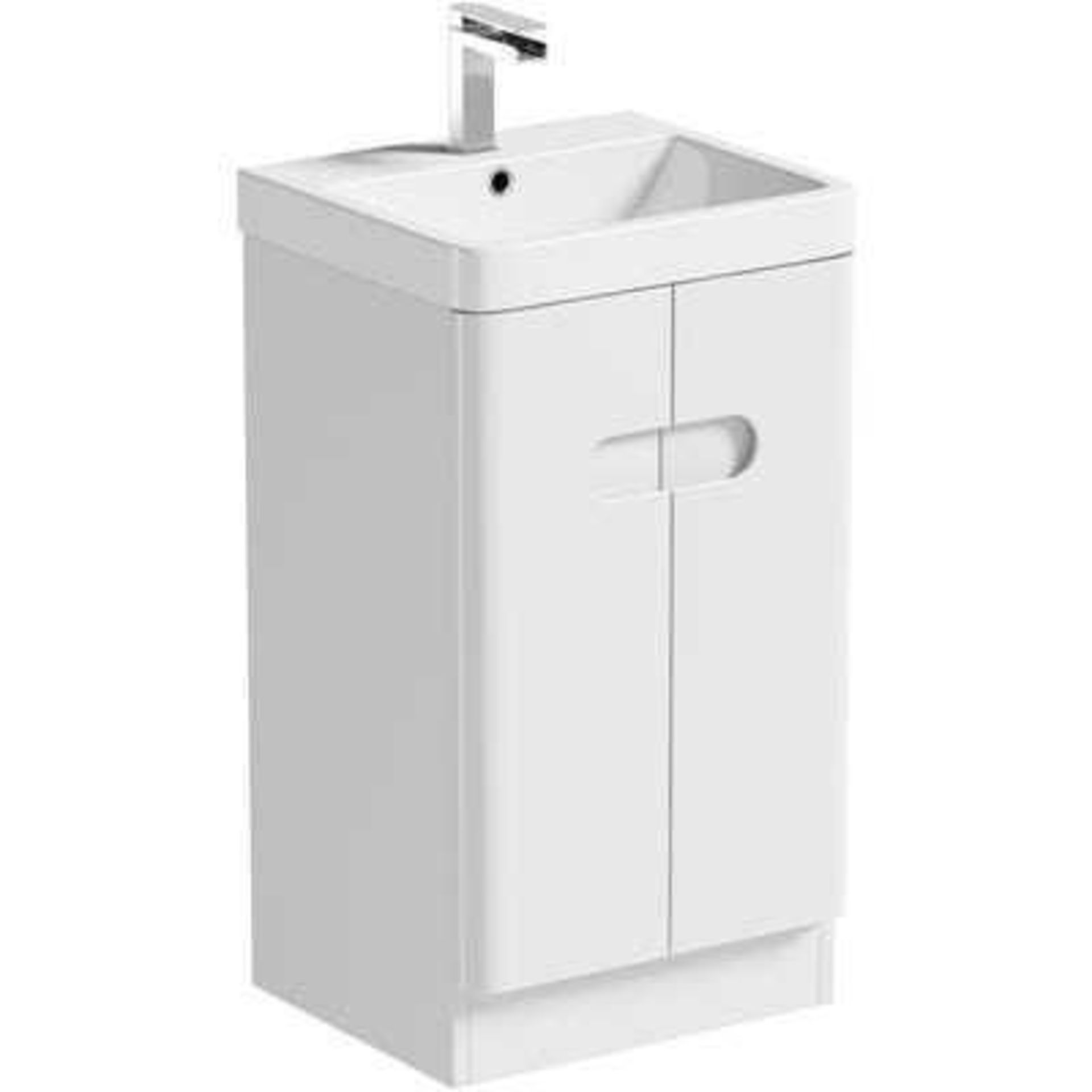 RRP £430 Boxed Marte 485Mm Free Standing Cloakroom Vanity Unit - Image 3 of 7
