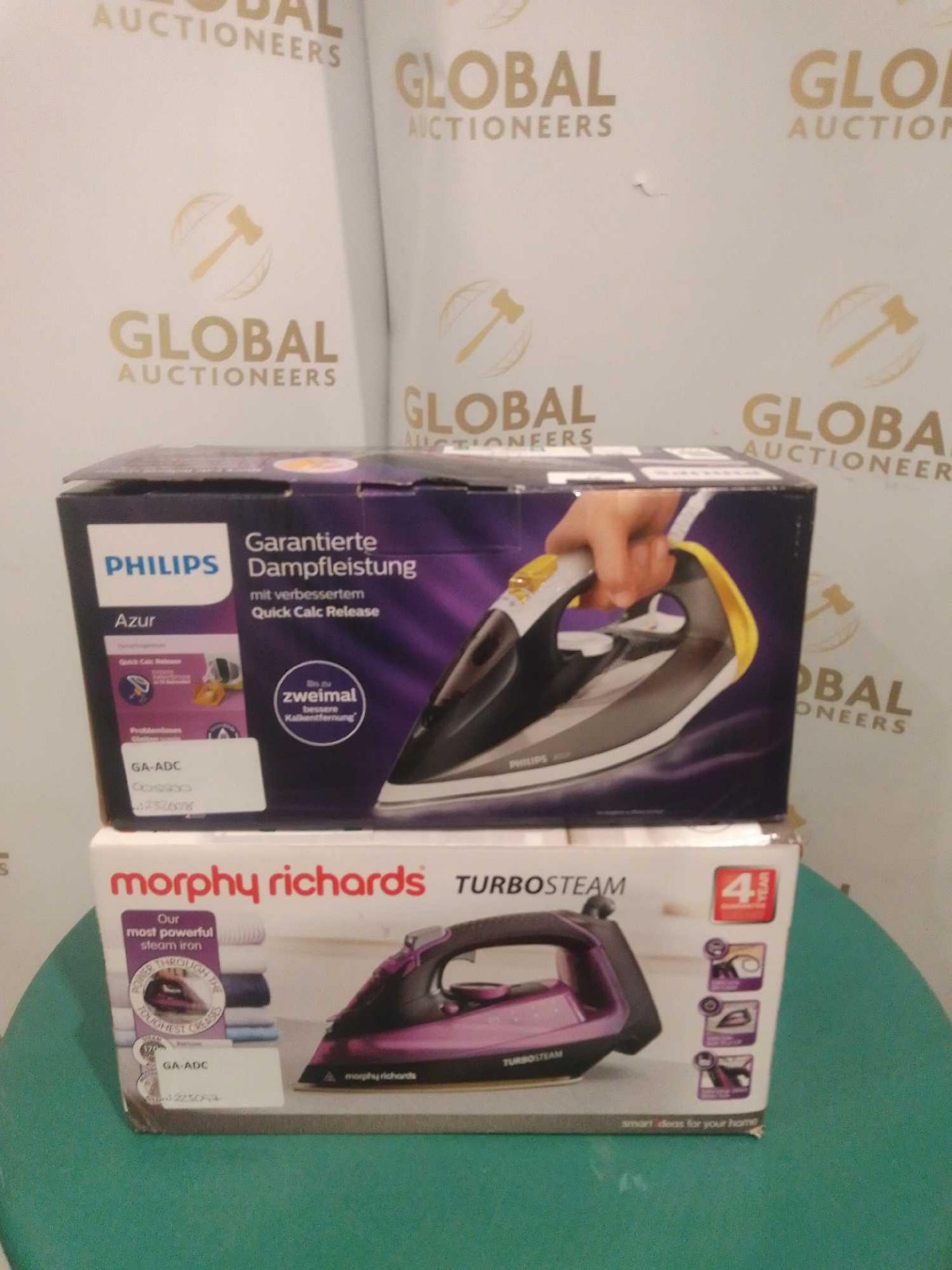 RRP £120 Lot To Contain X2 Irons, Philips Azur Steam Iron, Morphy Richards Turbo Steam Iron - Image 7 of 9