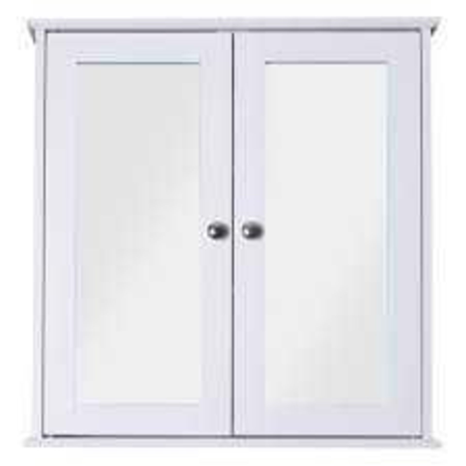 RRP £130 Boxed Double Door White Cabinet (130675)(Sp)