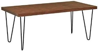 RRP £230 Boxed Amazon Brand - Rivet Hairpin Industrial Dining Table, Seats 4-6, 180 X 90 X 75Cm, Mdf