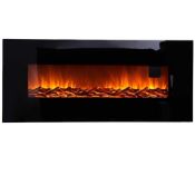 RRP £260 Boxed Wall Mounted Electric Fireplace, 50 Inch Electric Fire