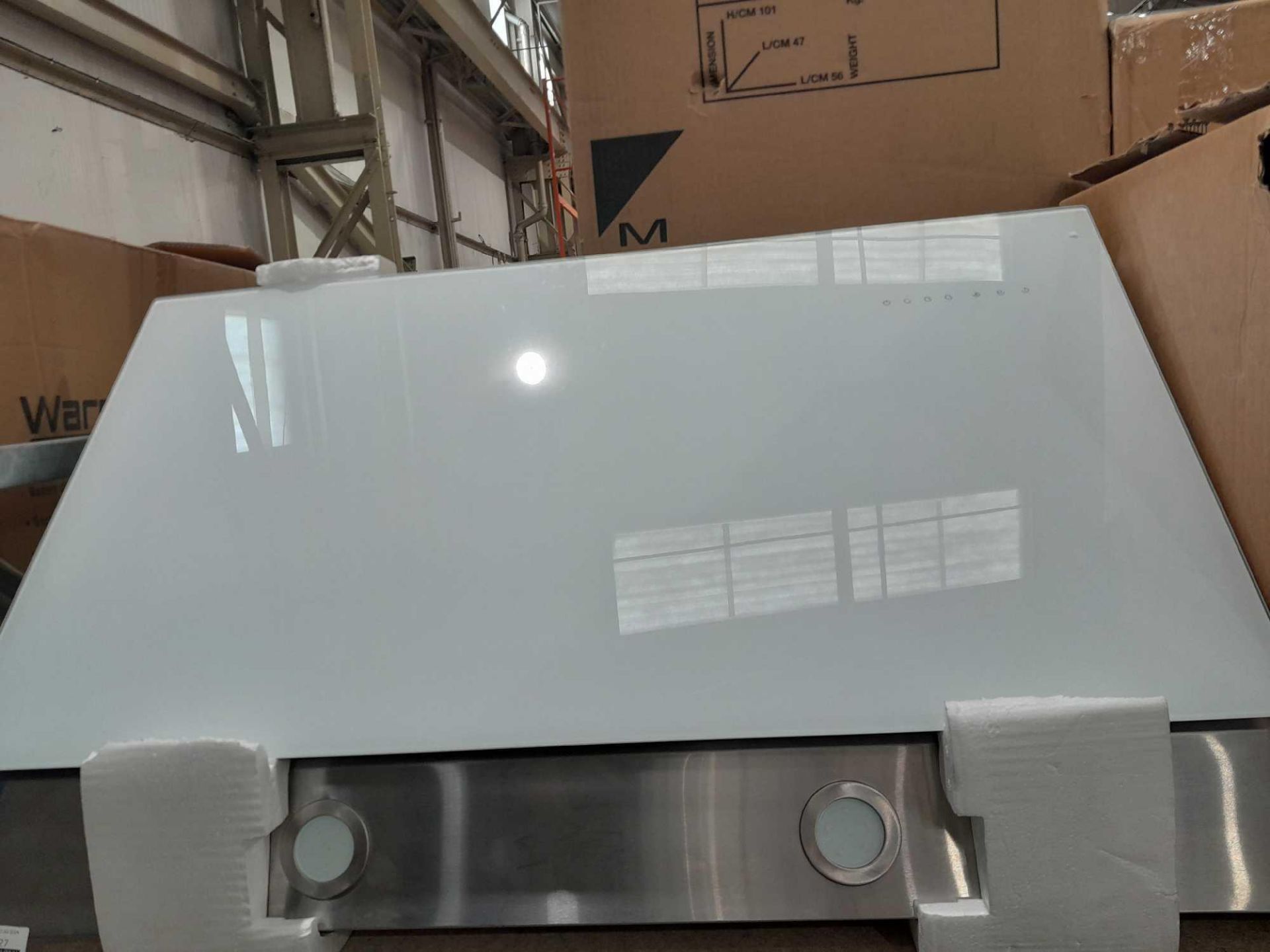 RRP £140 Unboxed Ubdahh80W 80Cm White Gloss Cooker Hood - Image 2 of 2