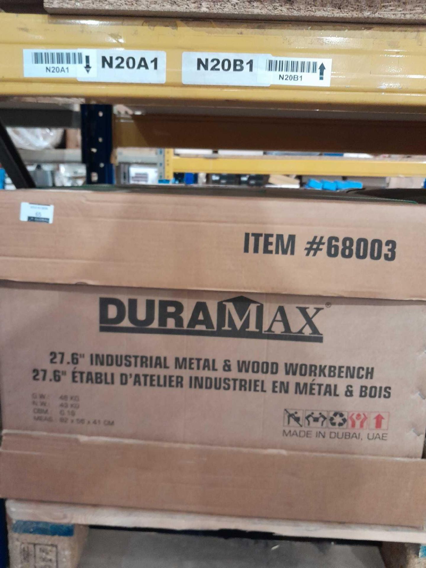 RRP £180 Boxed Brand New Duramax 27.6" Industrial Metal And Wood Workbench - Image 2 of 2