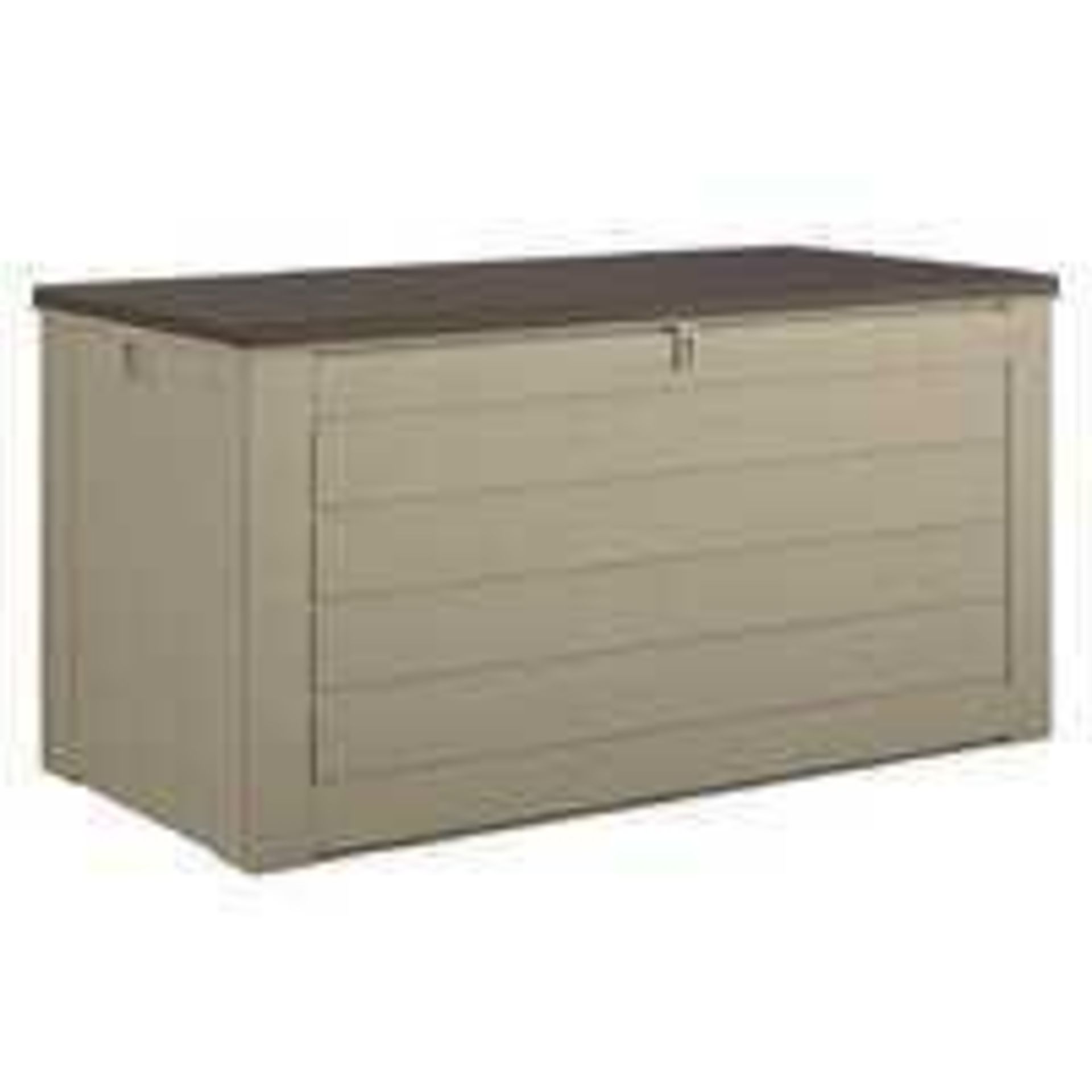 RRP £250 Boxed Outdoor 68L Plastic Storage Box In Tan(Sp)