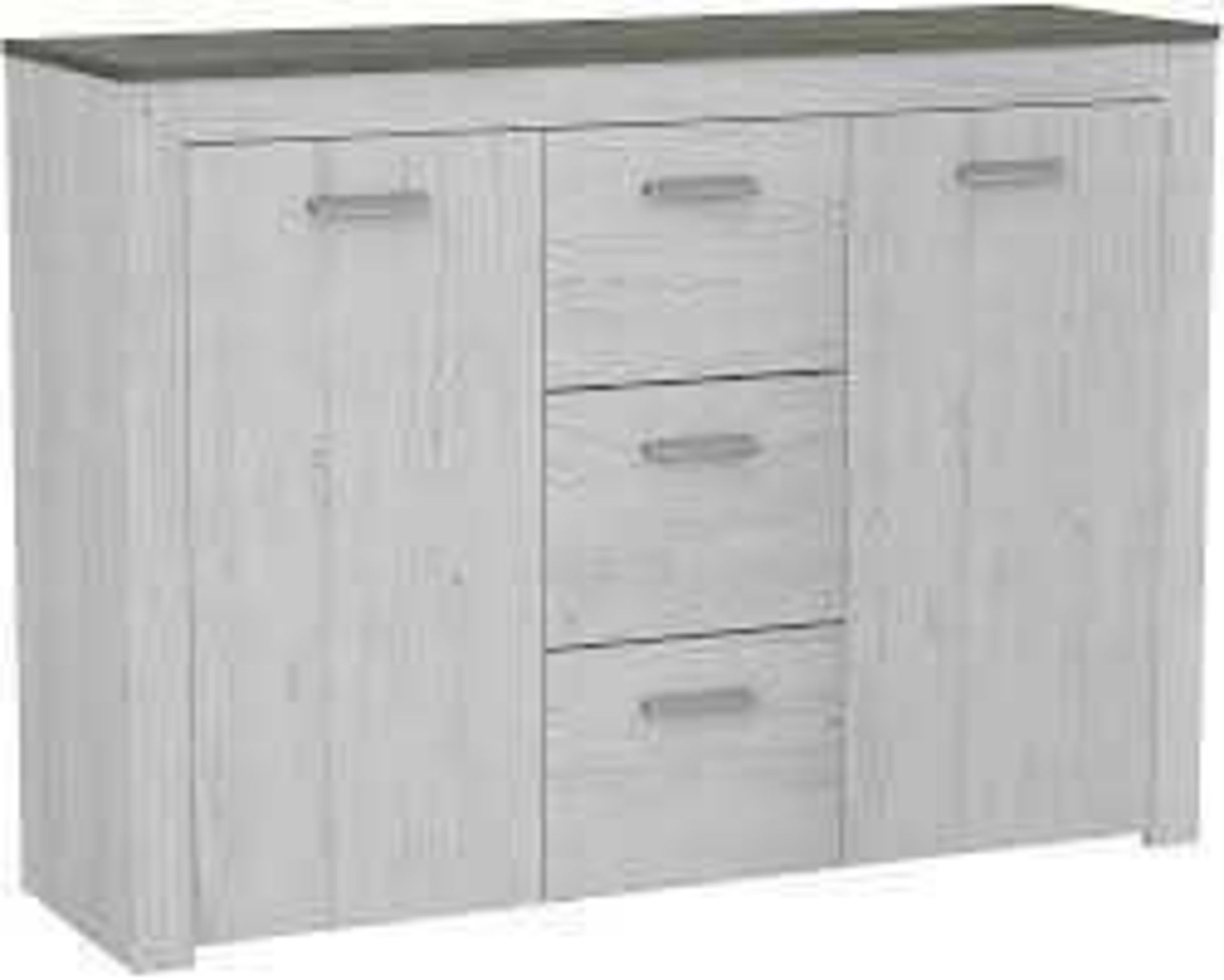 RRP £200 Boxed Inter Link Eboli 19300350 Dresser With 3 Doors And 2 Drawers Sonoma Oak (Sp)