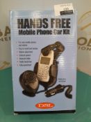 RRP £200 Lot To Contain 10 Boxed Universal Hands Free Mobile Phone Car Kits (P)