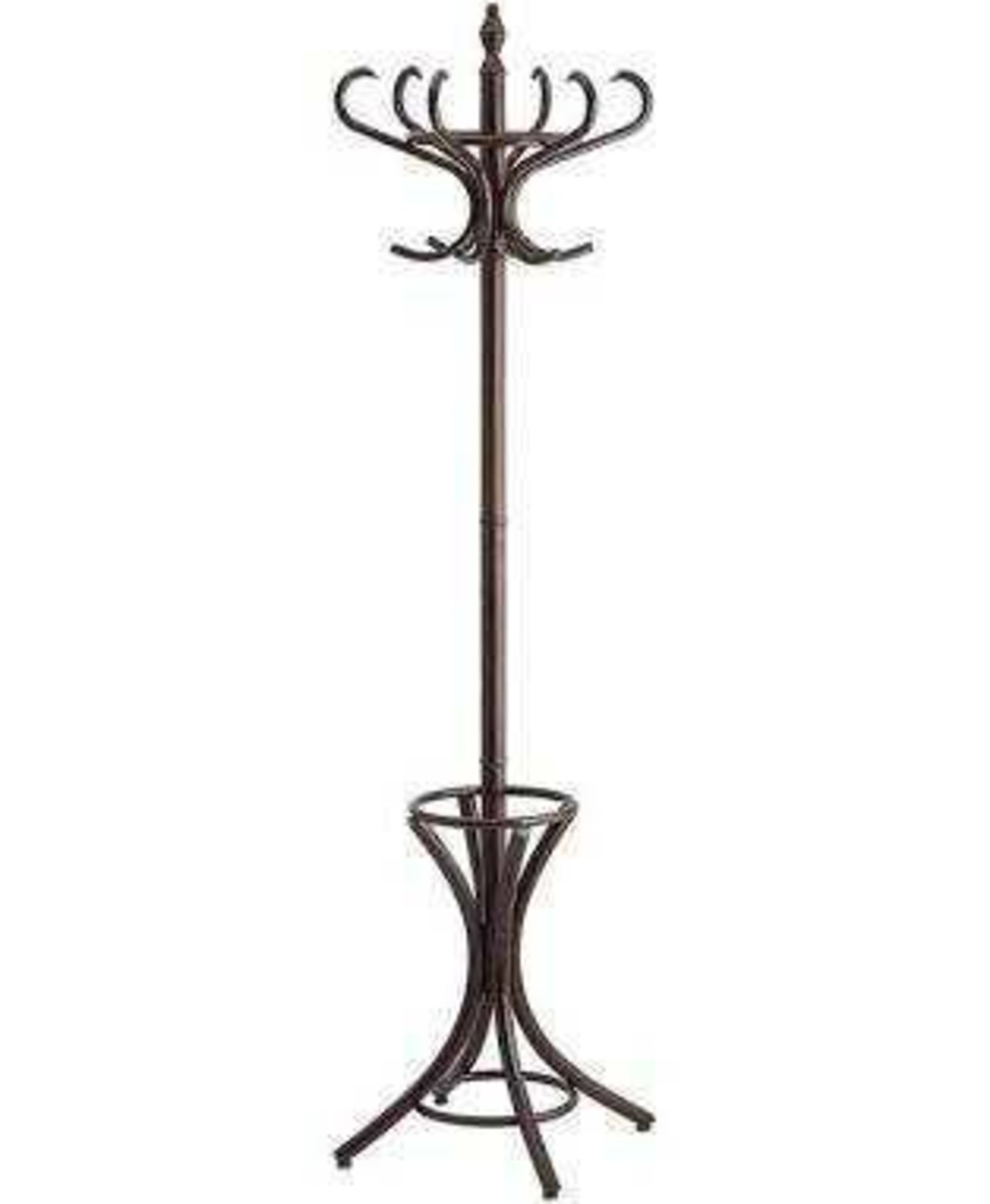 RRP £100 Boxed Hollo Coat Stand In Dark Brown (Sp)