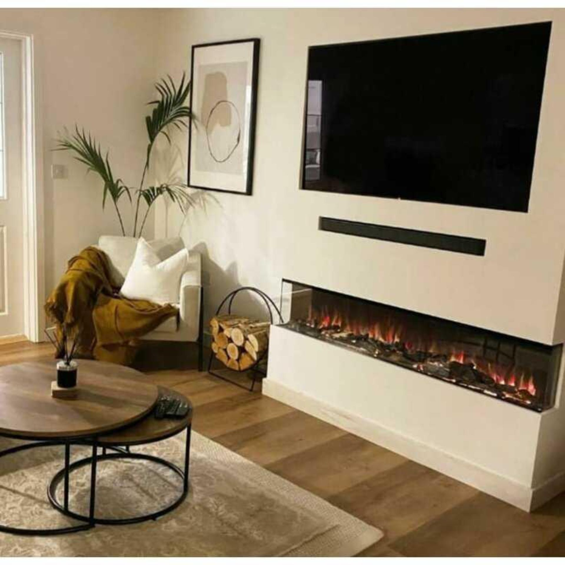 RRP £950 Boxed Keri Recessed Wall Mounted Fire(Sp)
