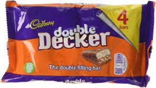 RRP £2750 New And Sealed Pallet To Contain (411Item) Cadbury Double Decker Chocolate Bar, Pack Of 4,