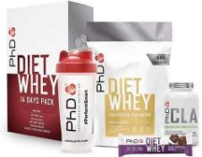 RRP £4374 Brand New And Sealed Pallet To Contain (268 Items) Phd Diet Whey, High Protein, All In One