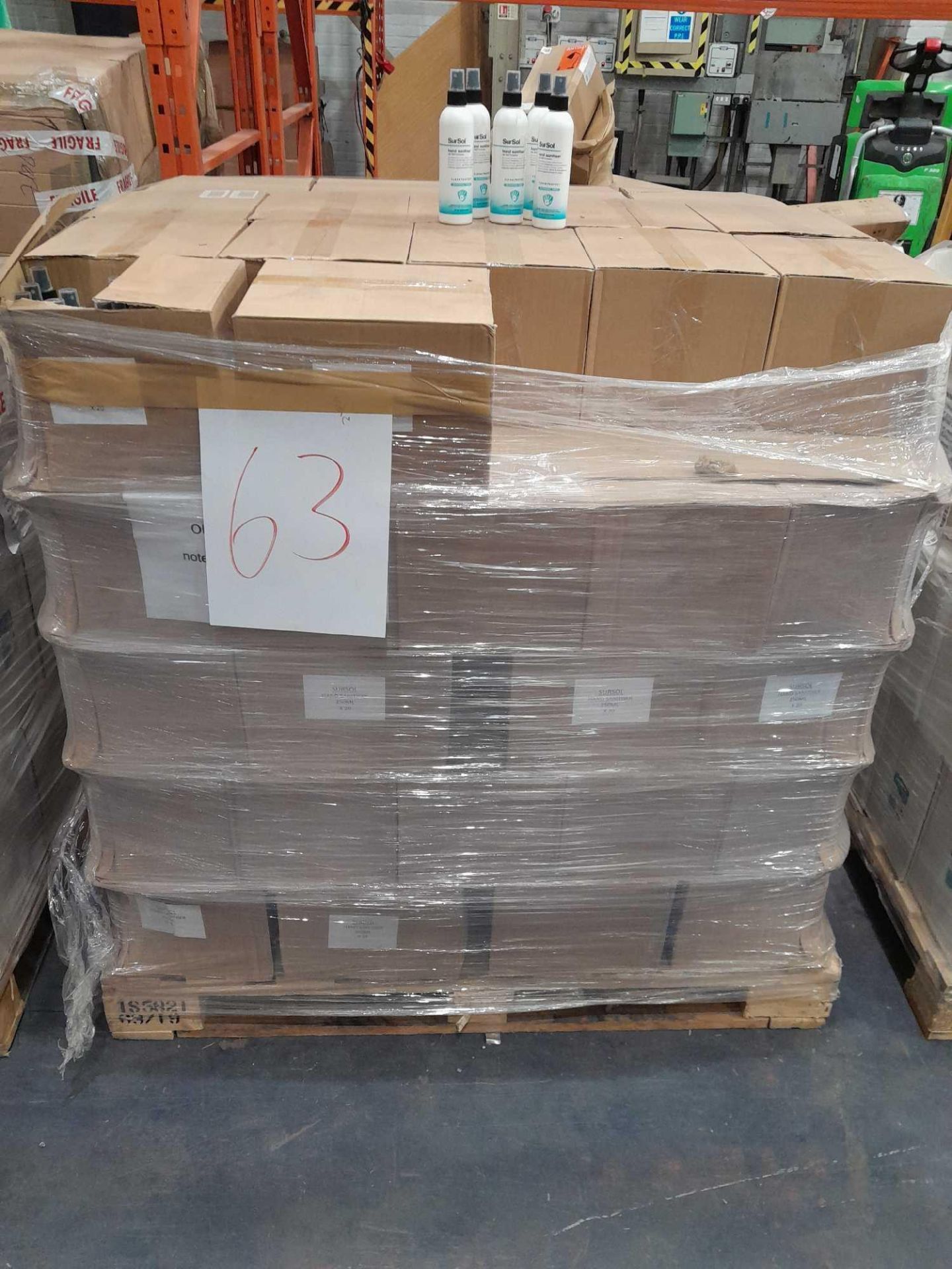 RRP £9,000 Pallet To Contain 90 Boxes Of Hand Sanitizer. (20 Bottles Per Box)