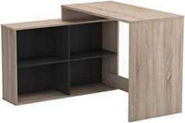 RRP £110 Boxed Demeyere 254462 Corner Desk, Wood, Shannon Oak(Sp)