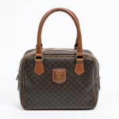 RRP £630.00 Lot To Contain 1 Celine Coated Canvas Vintage Small Boston Handbag In Brown - 25*18*