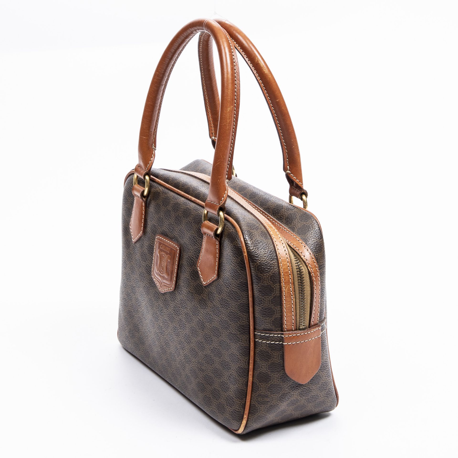 RRP £630.00 Lot To Contain 1 Celine Coated Canvas Vintage Small Boston Handbag In Brown - 25*18* - Image 2 of 2