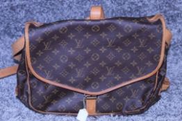 RRP £1,500 Louis Vuitton Saumur 30 Shoulder Bag, Monogram Canvas, Vachetta Handles, 30X27X17Cm (
