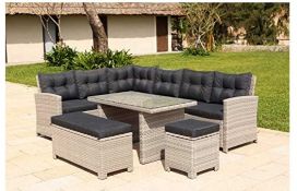RRP £800 Boxed Brand New Backyard Furniture Barcelona Luxury 10 Seater Casual Dining Rattan Garden S