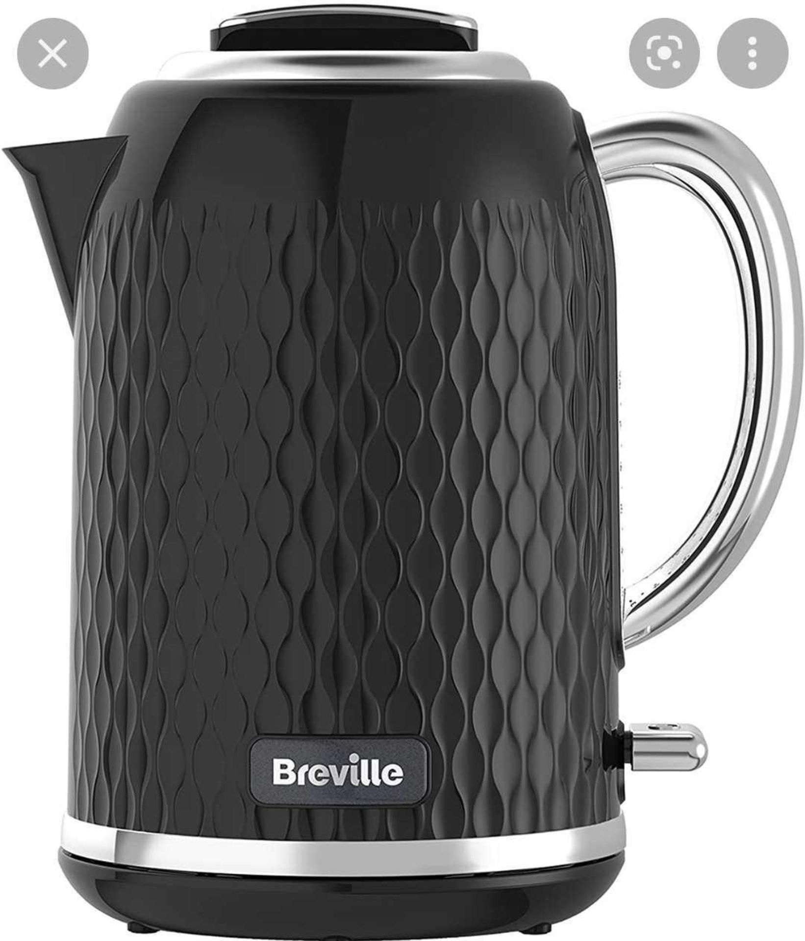 RRP £210 Lot To Contain X4 Items, Dualit Black And Chrome 2 Slice Toaster, Breville Curver Kettle, D