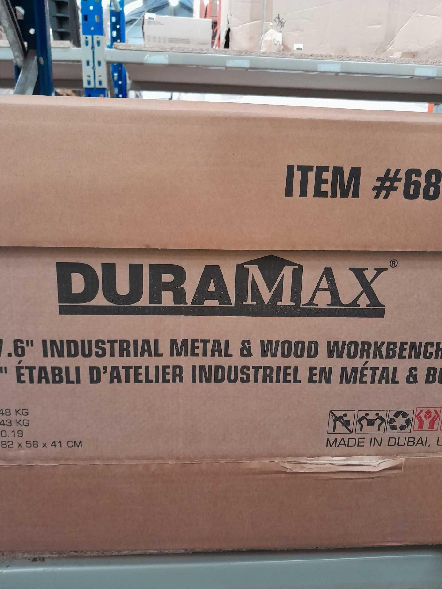 RRP £180 Boxed Brand New Duramax 27.6" Industrial Metal And Wood Workbench - Image 2 of 2