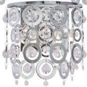 RRP £220 Lot To Contain X5 Items, Briggs Pendant Lamp, Leah Halo Fitted Ceiling Light, X2 Nova 2 Lig