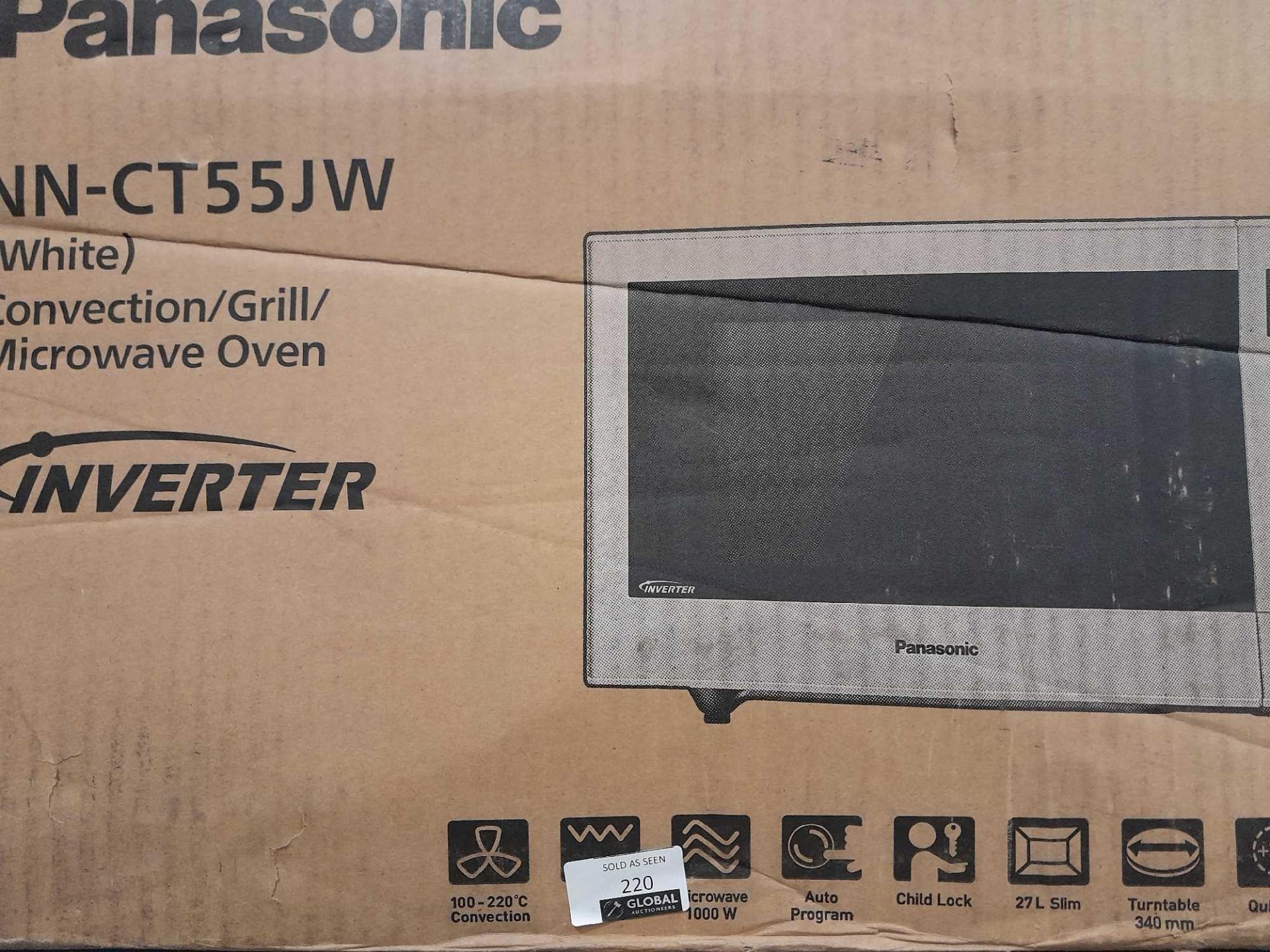 RRP £220 Boxed Panasonic Nn-Ct55Jw White Convection Grill Microwave Oven - Image 2 of 2