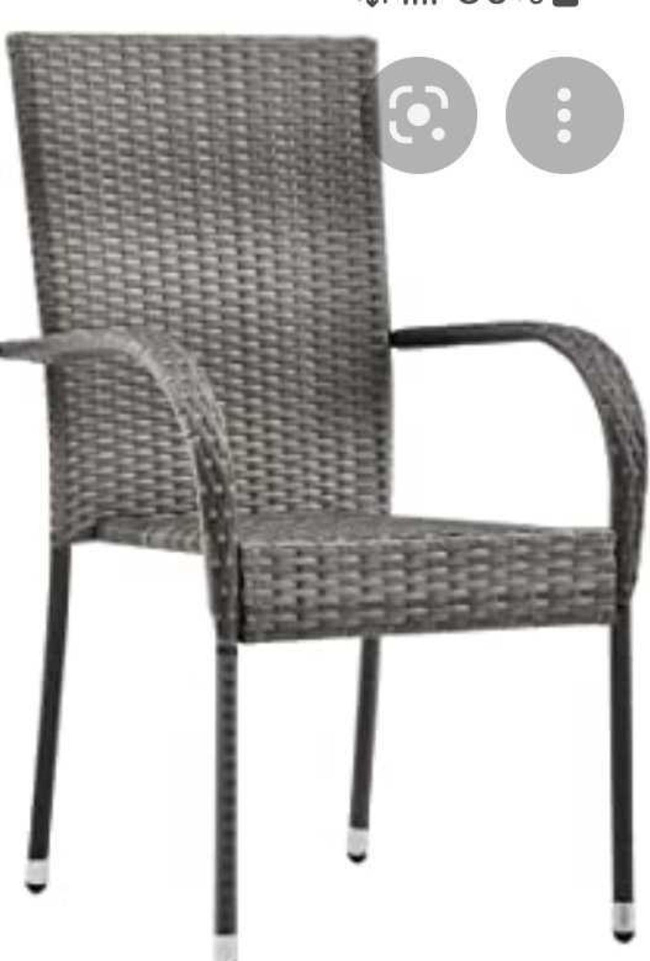 RRP £80 Outfit Grey Rattan Outdoor Chair - Image 2 of 4