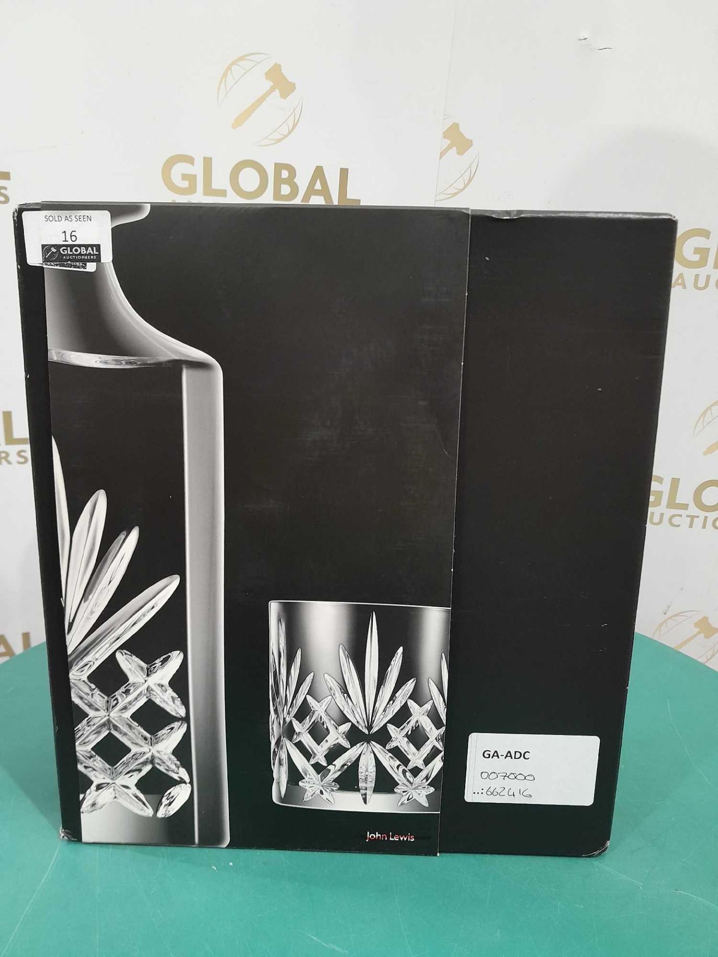 RRP £80 Boxed John Lewis Sirius Crystal Glass 7 Piece Decanter Set - Image 3 of 4