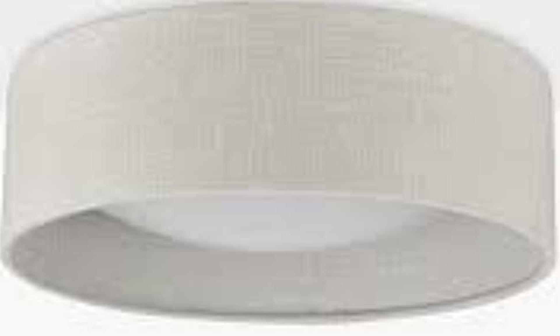 RRP £150 Lot To Contain X2 Items, Laura Ashley Bacall Linen Concave Flush Ceiling Light, Woven Silve - Image 2 of 6