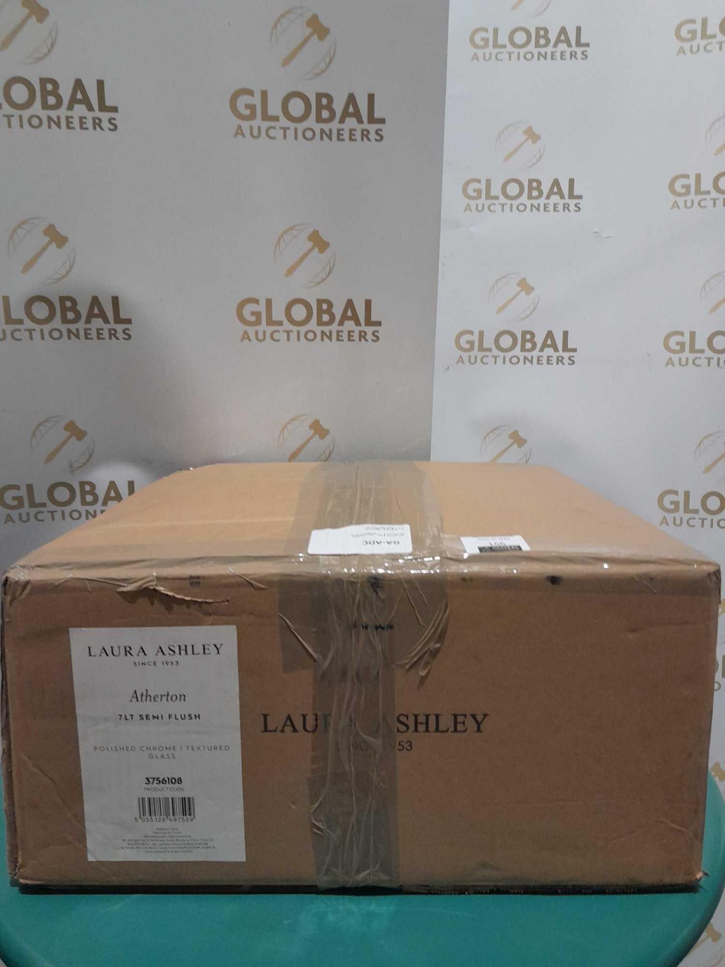 RRP £195 Boxed Laura Ashley Atherton 7Lt Semi Flush - Image 4 of 4