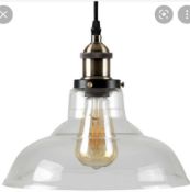 RRP £100 Boxed Hanson 1 Light Dome Pendant