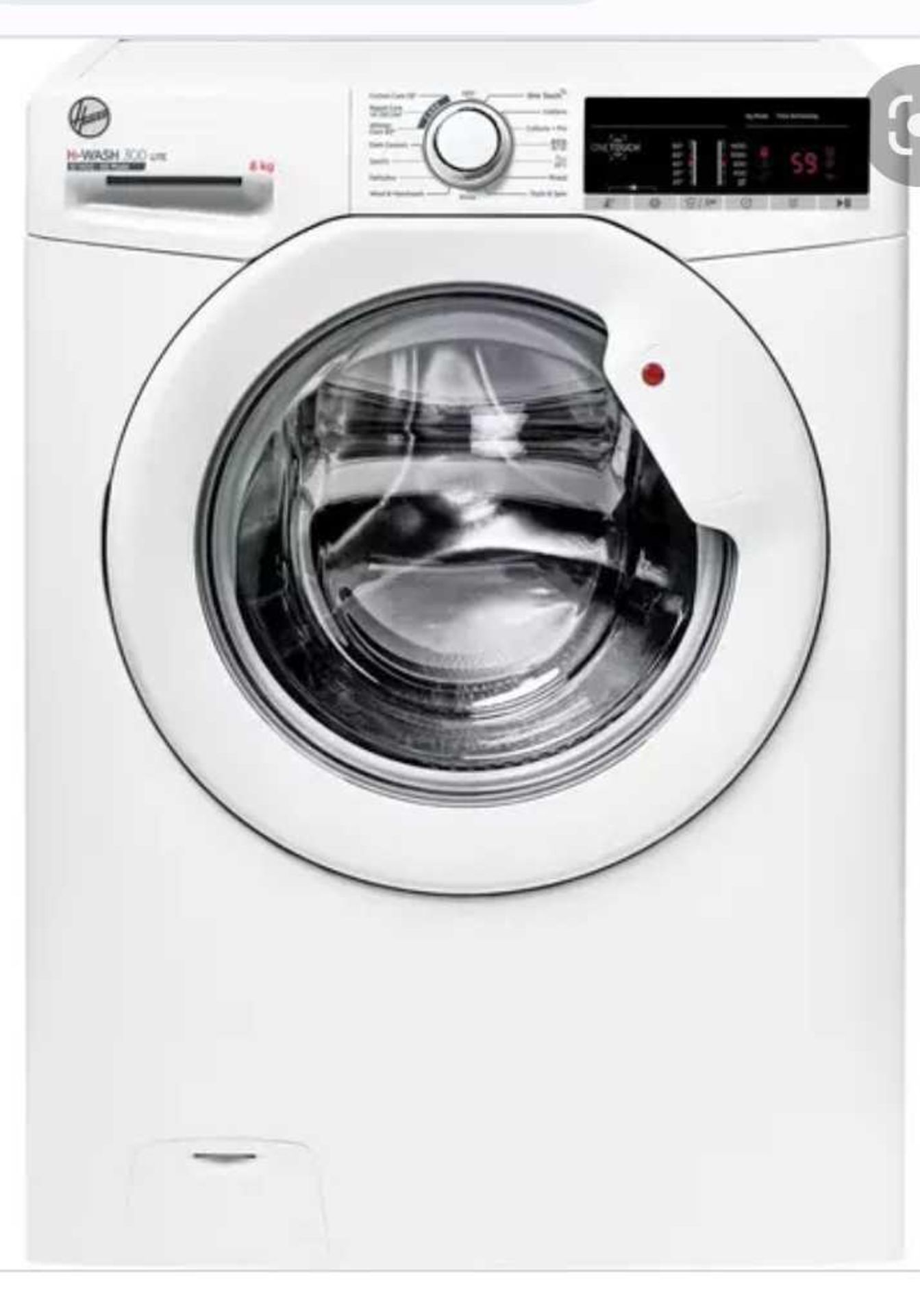 RRP £300 Hoover H-Wash 300 H3W48Te Nfc 8 Kg 1400 Spin Washing Machine - White - Image 2 of 4