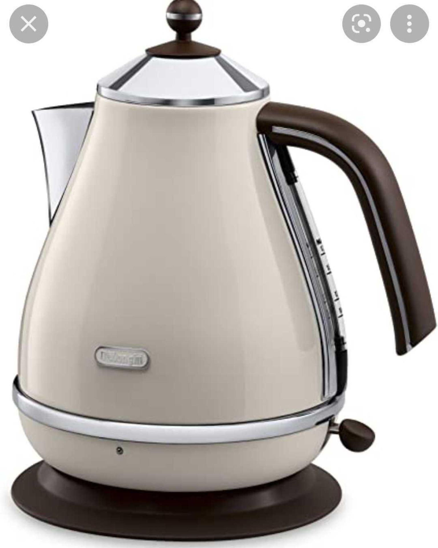 RRP £150 Lot To Contain X2 Kettles, Delonghi Cream And Brown Jug Kettle, Bosch Chrome 1.0L Kettle - Image 4 of 6