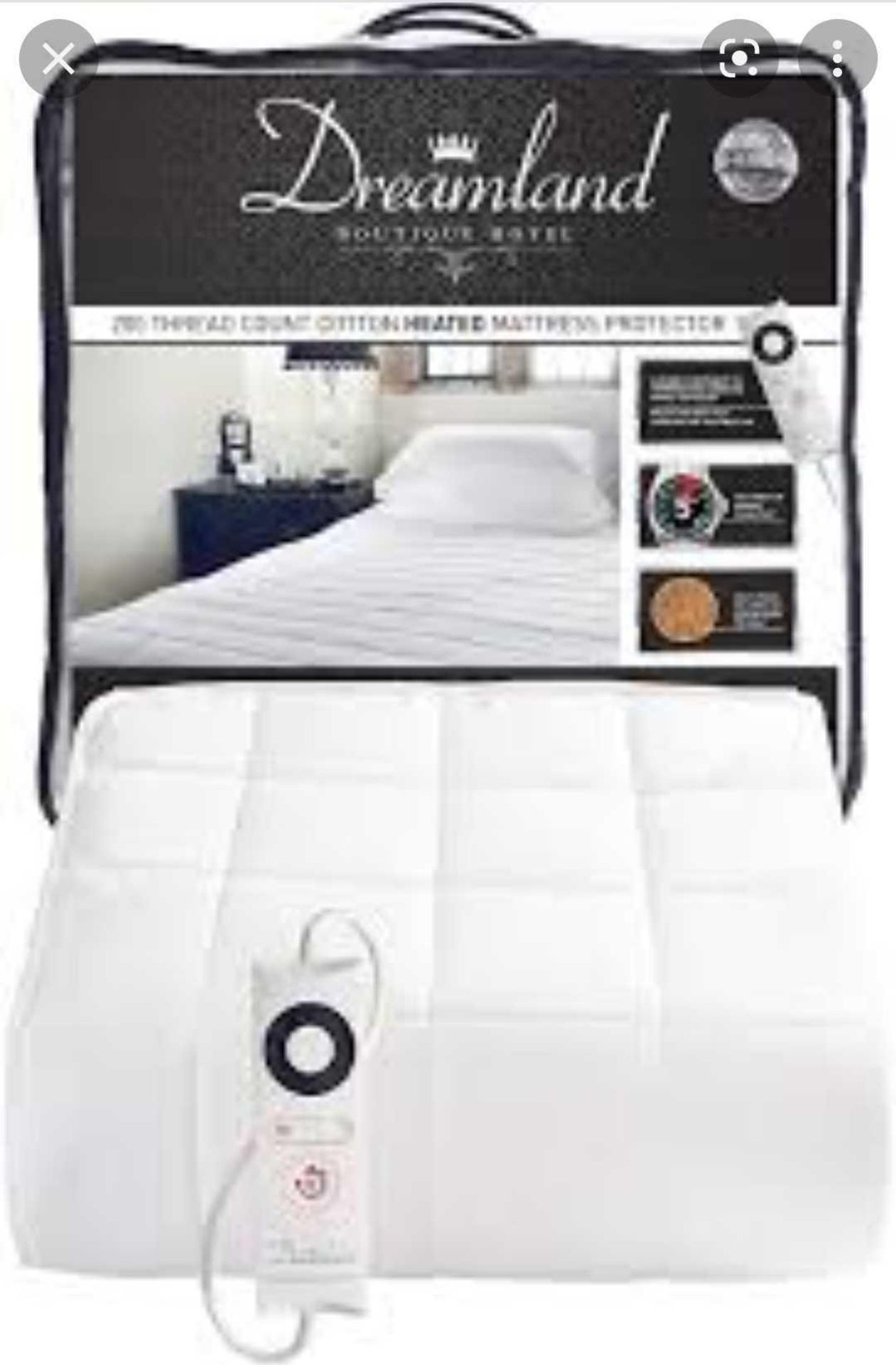 RRP £105 Bagged Dreamland Heated Mattress Protector - Image 2 of 4