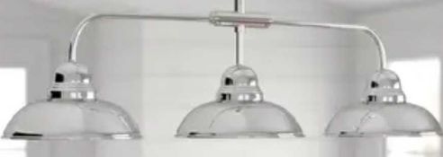 RRP £140 Boxed Liriano 3 Light Kitchen Island Linear Pendant