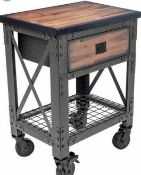 RRP £240 Boxed Duramax Metal And Wood 1 Draw Work Bench