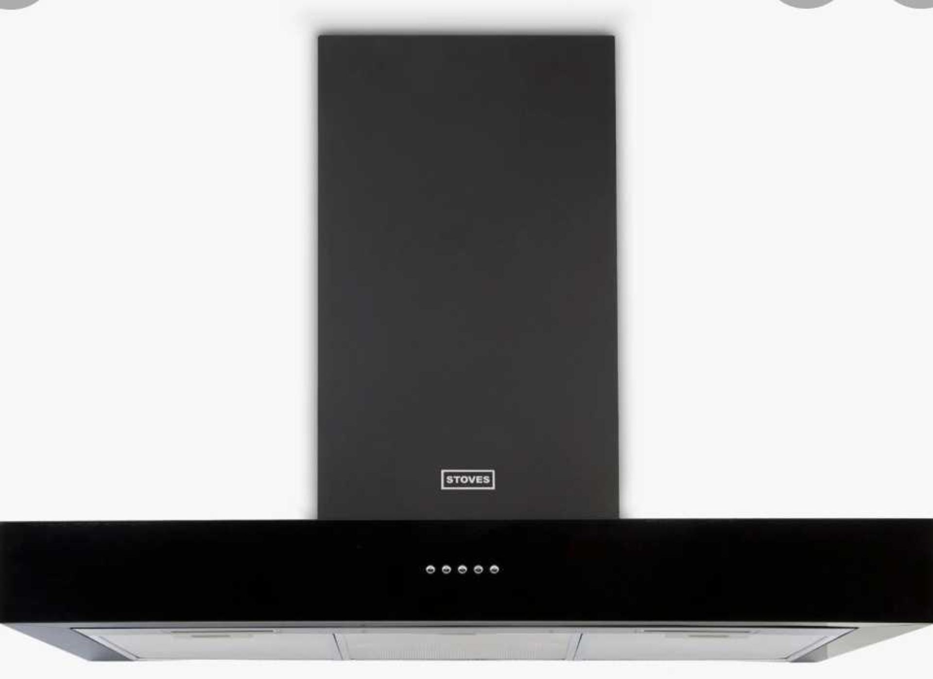 RRP £250 Boxed Black Gloss Stainless Steel Kitchen Extractor Cooker Hood - Image 2 of 4