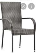 RRP £80 Outfit Grey Rattan Outdoor Chair