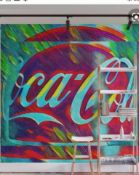 RRP £100 Coca Cola Painted Wall Art