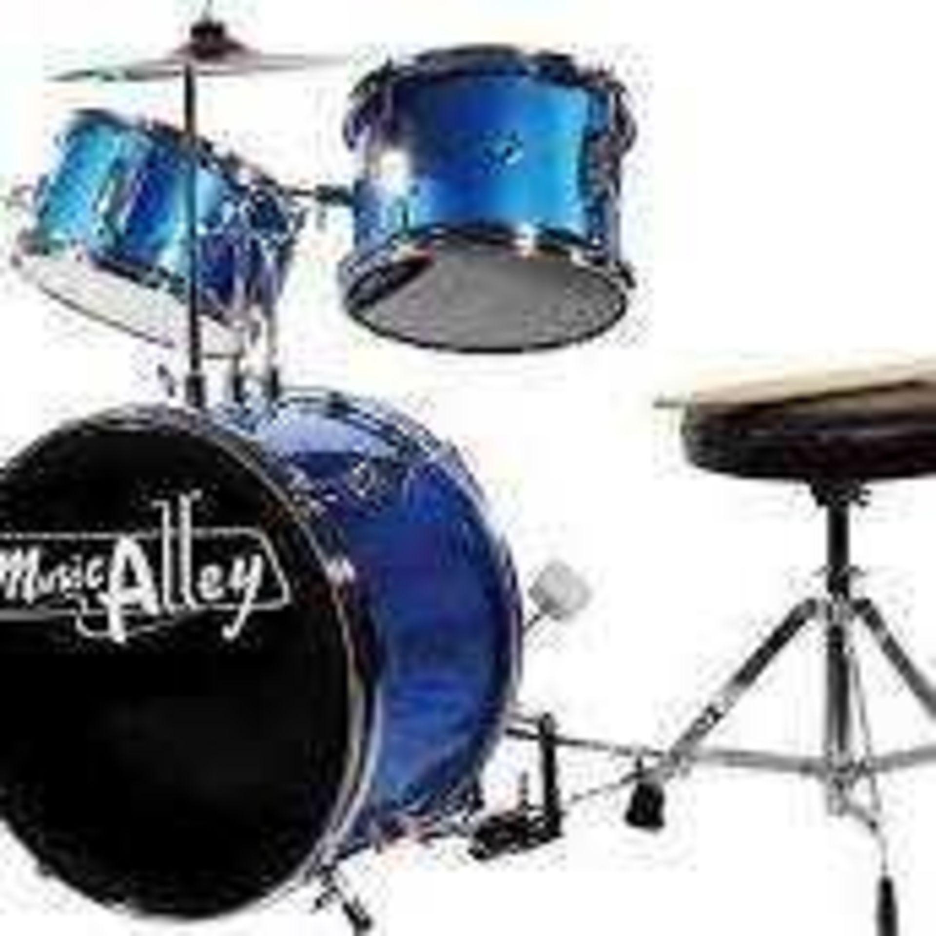 RRP £100 Boxed Music Alley 3 Piece Junior Drum Kit - Image 2 of 4